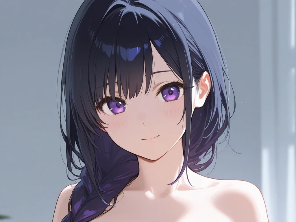 realisitic、top-quality、女の子 1 人、Purple hair、Natural eye color、White Micro Bikini、beautiful boob 、sand beach、Particles of light、Holding a bana in your hand、profetional lighting、llight rays、wall-paper、