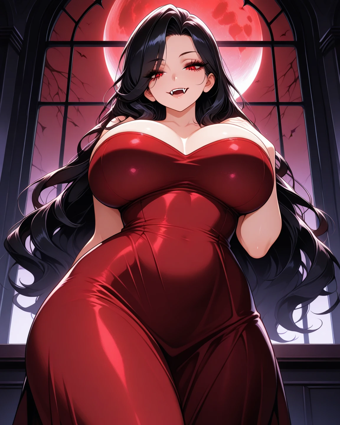 Long black hair mixed with some red, Curvy yet fit body, (A-Cup), Almost pale white skin, Thunder thighs, White teeth, Shaved Vagina.
NSF