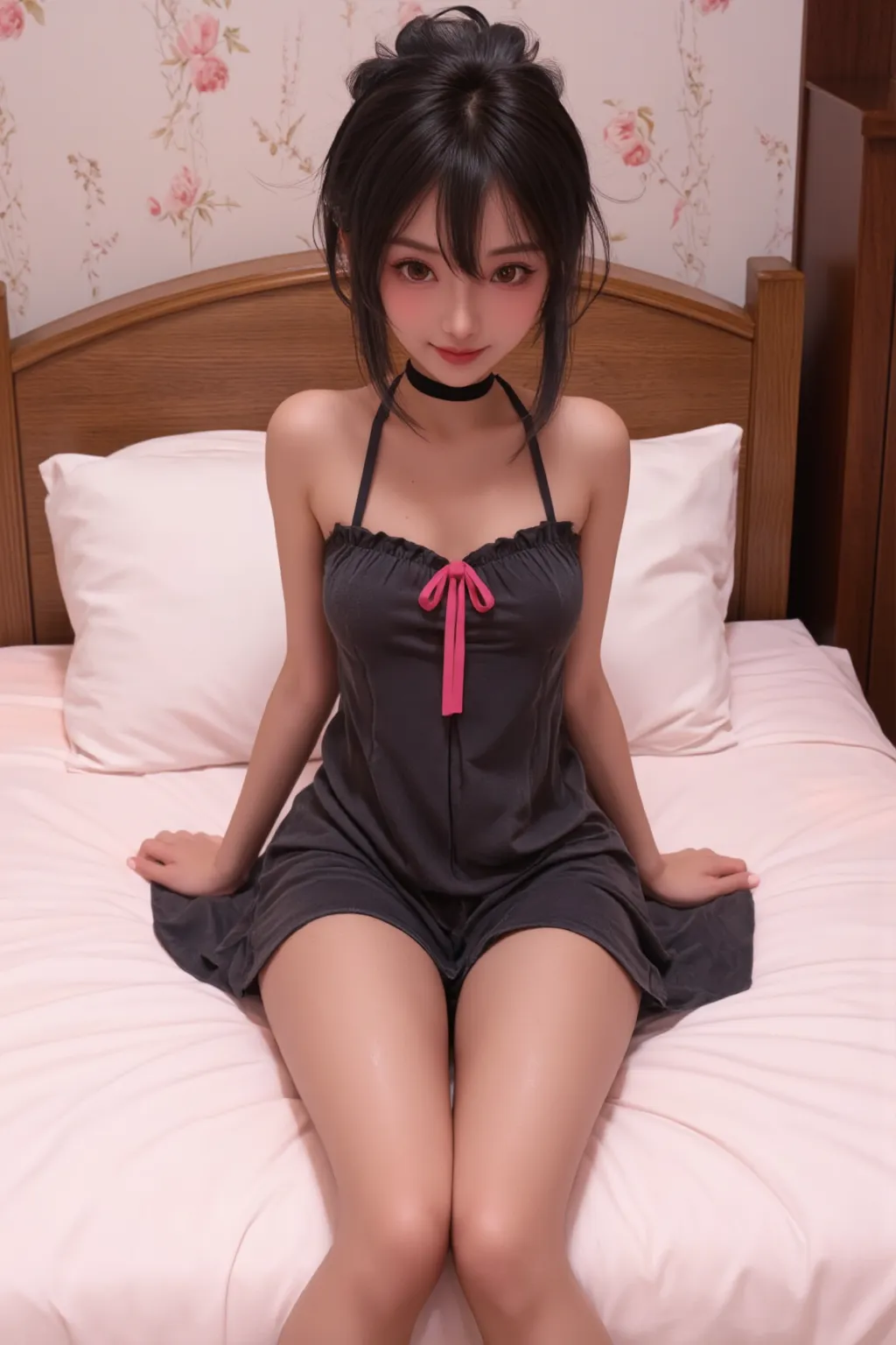 (nsfw),(official art、Best Quality、Unity 8k Wallpapers、32K、 masterpiece、ultra-detailliert、high resolution、realisitic、Photorealsitic:1.2)、(natural soft light:1.2)、Fireglow effect、film grains、Best Shadows、Rim lighting、side lights、(Ultra-detailed and complex 3D rendering)、Detailed beautiful face and eyes,cowboy shot,(1woman,solo),20-year-old beauty、japanes、dark brown hair,tearfulw:1.3,orgasm:1.5、((long hair:1.3)),gleaming skin:1.3,(((sweat:1.5))),((smaller head:1.4,skinny:1.5,Slender waist circumference:1.5,,ideal ratio body proportions:1.5,small breasts:1.3)),((lying:1.4,spread legs:1.3)),((naked,bara naked:1.5))、massage bed,