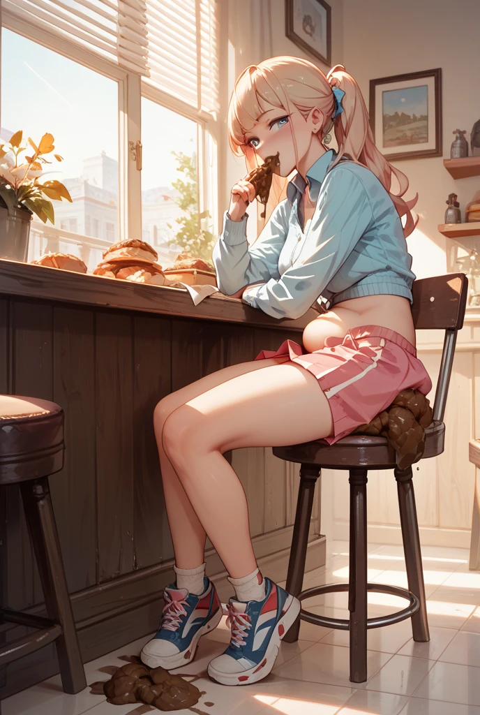 Fergie in lengirie tied to chair struggling