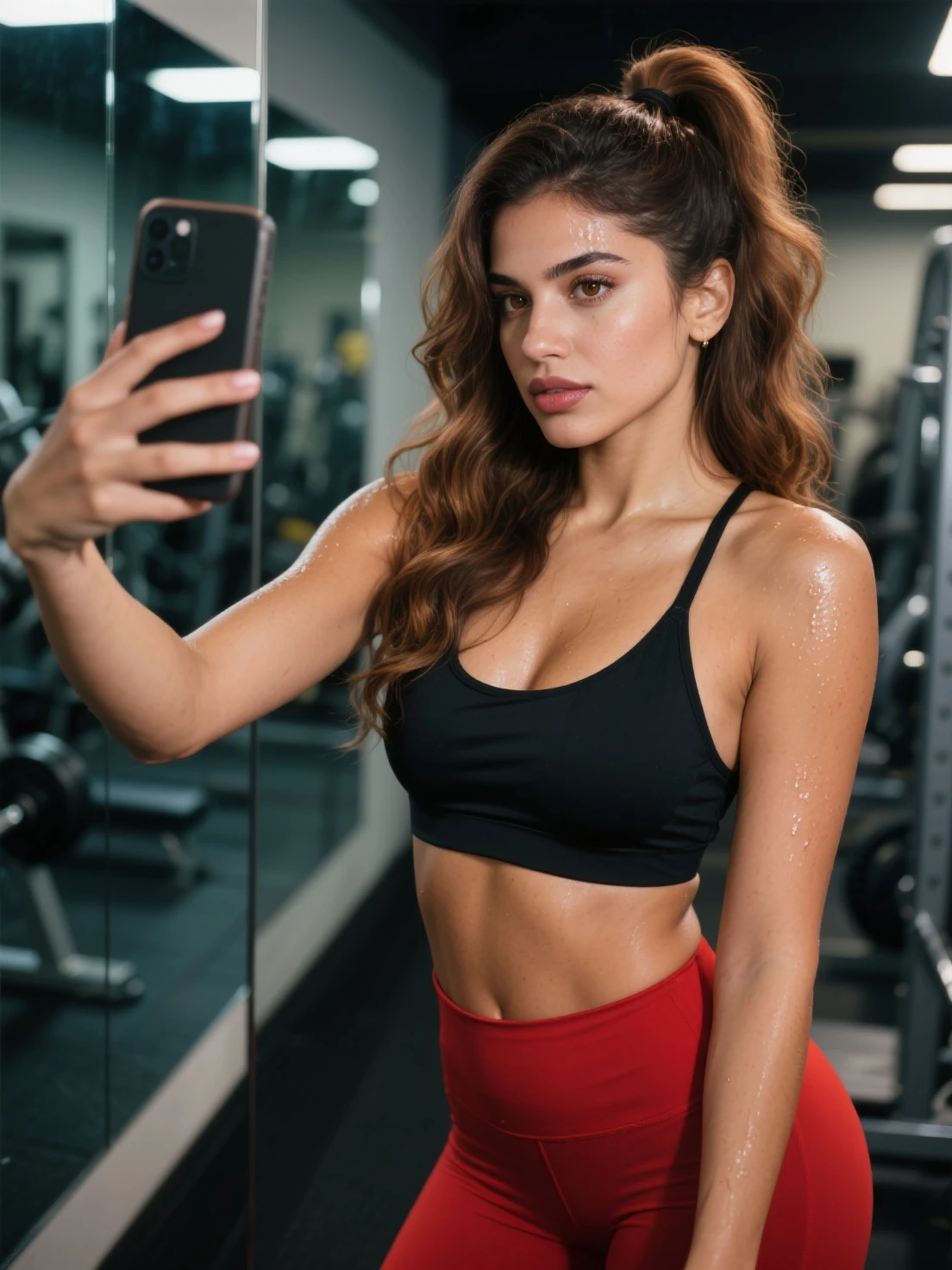Kylie jenner in fitness naked taking a selfie