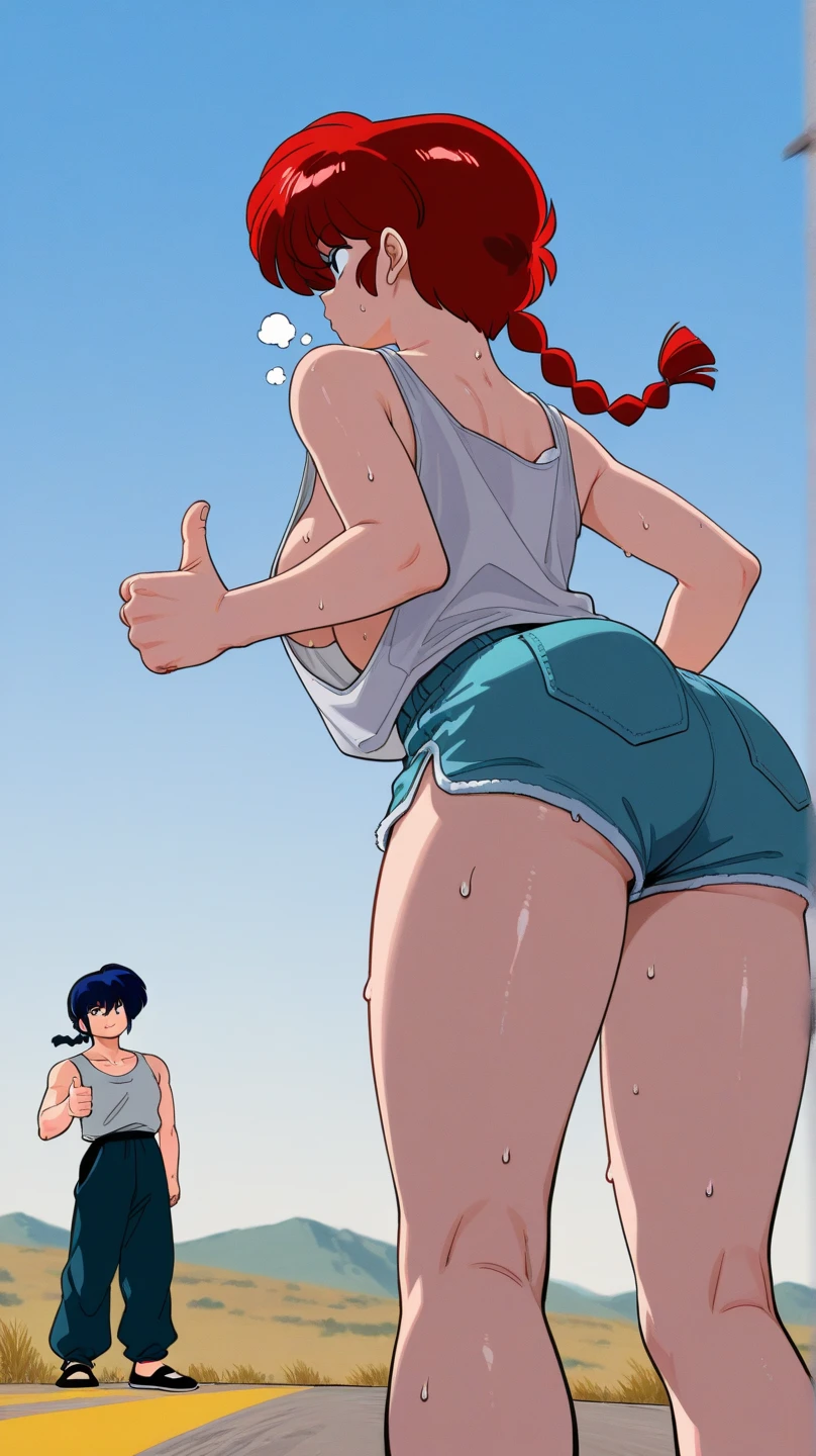 score_9, score_8_up, score_7_up, score_6_up, score_5_up, score_4_up, (source_anime), 2girls, neon genesis evangellion, ((asuka langley soryu, small breasts, {sucking breasts})), (( rei ayanami, small breasts, big Thighs)), yuri, Technological place, breast sucking, far, full body, in public