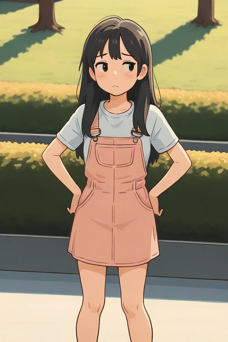 smile, <lora:tenka adachi ova-lora-nochekaiser:0.9> tenka adachi, black hair, (brown eyes:1.3), side ponytail, long hair, hair bobbles, shorts, off shoulder, dress, purple dress, <lora:kuroboshi_kouhaku_style_v01:1>, ultra detailed, masterpiece, best quality, aesthetic, detailed,