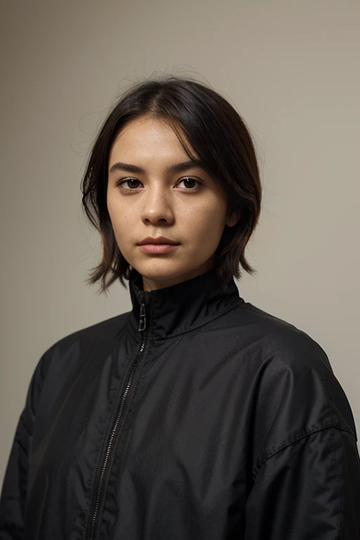 <lora:ZH_LoRA_-_Bridget_Gao_Hollitt:1>, ((close-up portrait of ZH-BGHollitt)), long -sleeved baggy black turtleneck, jacket,