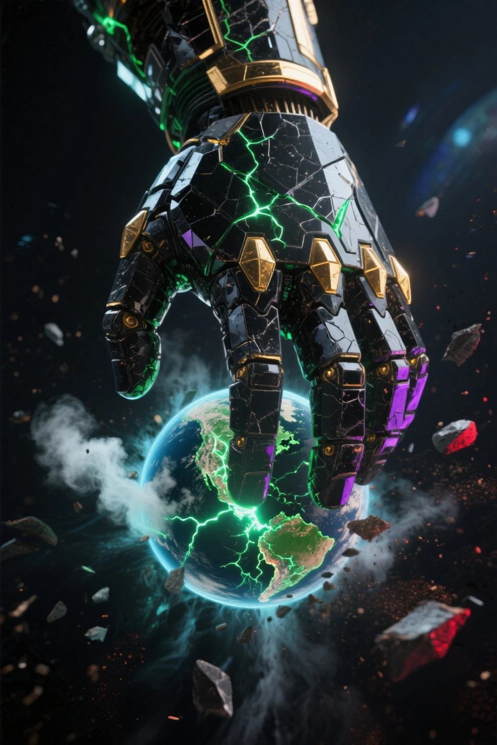 Epic CG masterpiece, hdr,dtm, full ha,8K, ultra detailed graphic tension, dynamic poses, stunning colors, 3D rendering, surrealism, cinematic lighting effects, realism, 00 renderer, super realistic, full - body photos, super vista, super wide Angle, HD
In a futuristic abandoned city, a girl with a huge mechanical arm is engaged in a fierce struggle with the enemy, Her name is Alita, a fighting angel from the future world, Her eyes are firm and resolute, showing the desire for victory, high-definition picture, real effect, hyper-realistic portraits, xiaofei yue, uniformly staged images, flat yet expressive, goth
(shard of glass:1.4)A shot with tension(sky glows cyan,Visual impact,giving the poster a dynamic and visually striking appearance:1.2),
