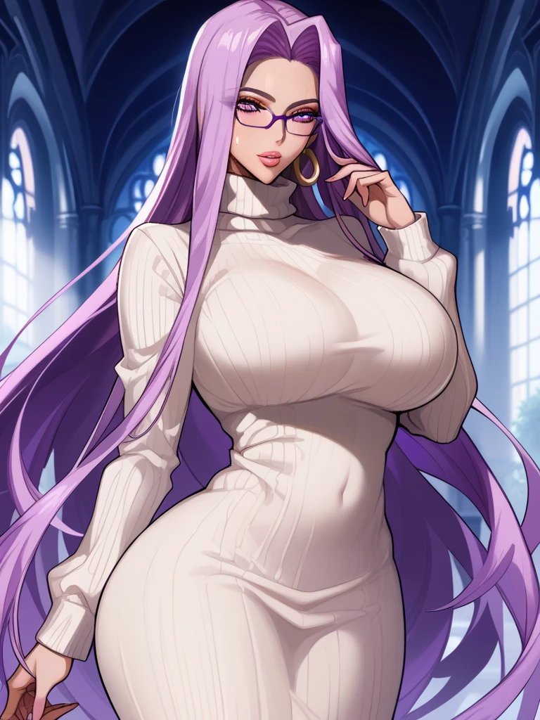 highest quality,masterpiece,High resolution,only,{Black business suit:1.40},{tie:1.20},{sunglasses:1.25},{White gloves:1.15},{ White shirt:1.10}, {Black Skirt:1.15}, good looking, {Medusa_FGO:1.15}, length_hair, purple_hair, very_length_hair, purple_eye, chest, big_chest、Camel Toe、Giant tit、Nipple Puffs、Cleavage、Plump、Super big breasts、Super big butt、sexy、sexyポーズ、lure