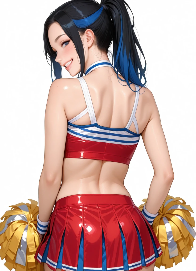 masterpiece, best quality, def_lilina, cheerleader, standing on one leg, {leg_lift}, 1 girl, {{{standing_split}}}