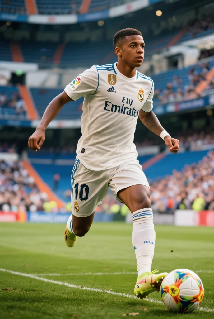 15-year-old black boy who plays professionally as a striker for Real Madrid