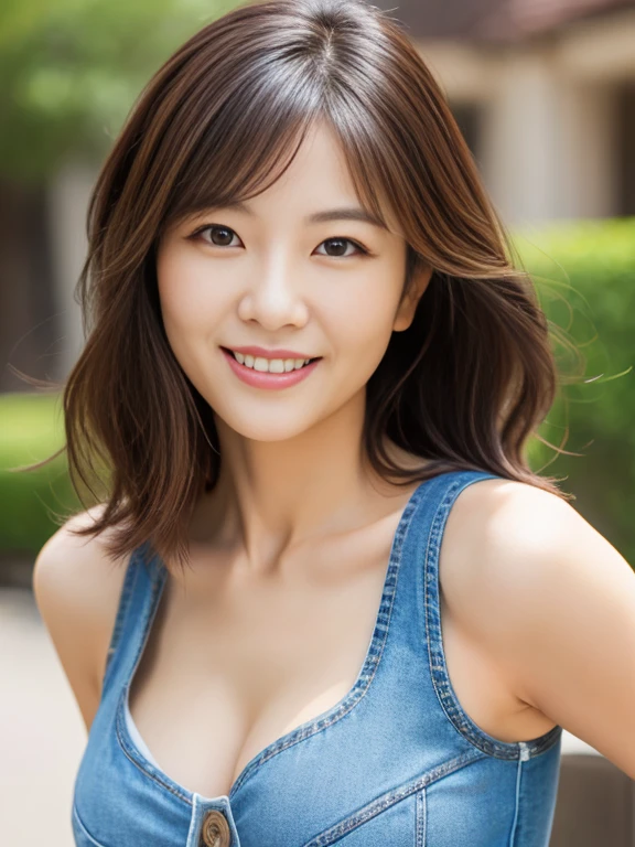 28-year-old South Korean young adult. Short blonde hair. Her face is slightly shorter than it is long, her chin is rounded, and her forehead and jawline are soft and curved as well as having balanced proportional with a small sign on the right side of your lip and one above your nose. Large, brown eyes are expressive and captivating.
Clear, radiant skin. Charming shy smile, her curved lips and contagious smile light up her face.
Medium height and a natural body made up of proportional curves.
She wears a Black spaghetti strap dress that highlight her beauty, elegance and curves.