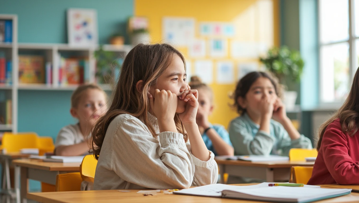 An adults-only classroom and a child as a teacher