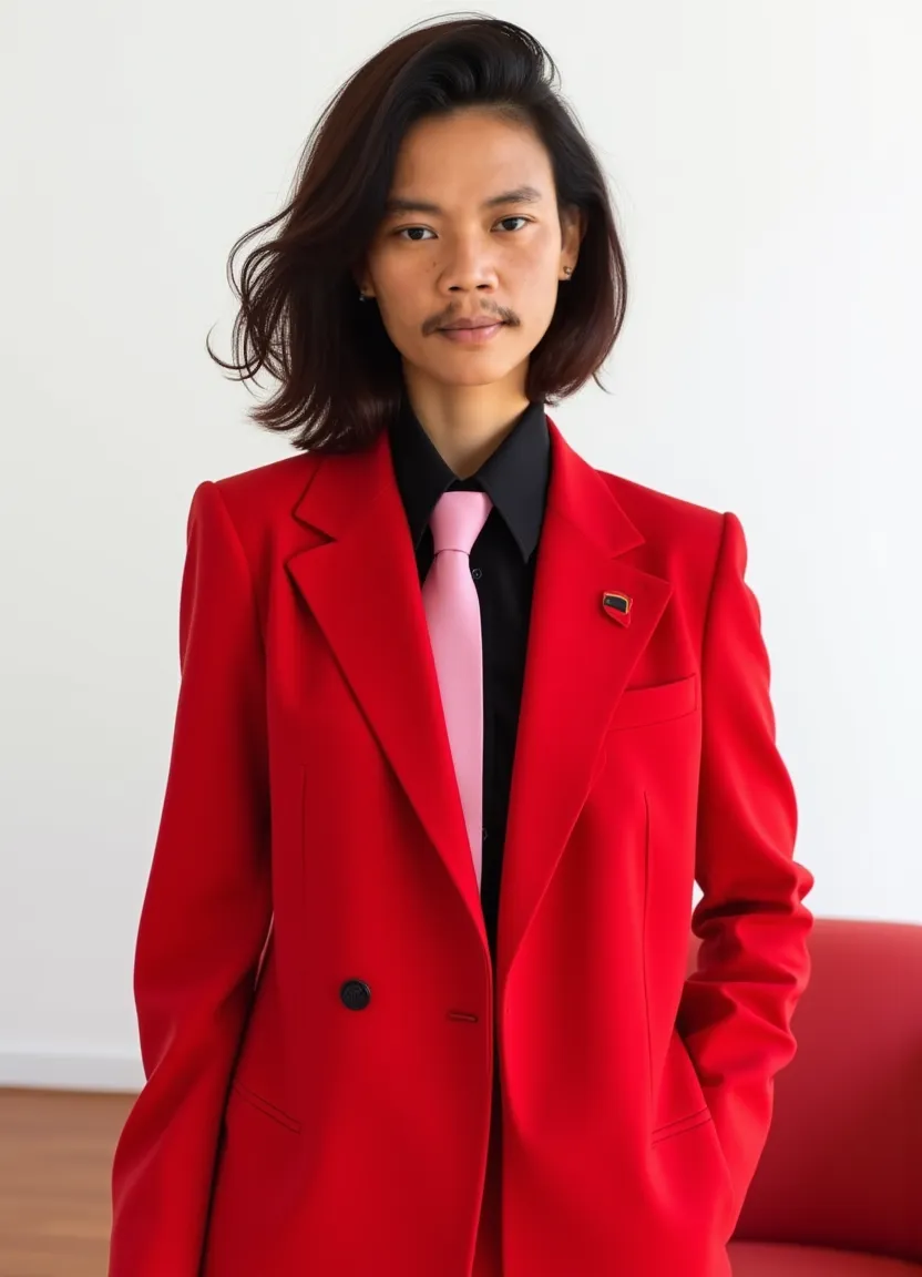 Masterpiece, ((Great focus)), 32K, Beautiful finish, Thai, Beautiful mature woman、60-year-old woman、Photo of your ID、Red lips, Thin lips, suit、Round 1, Light from the front,