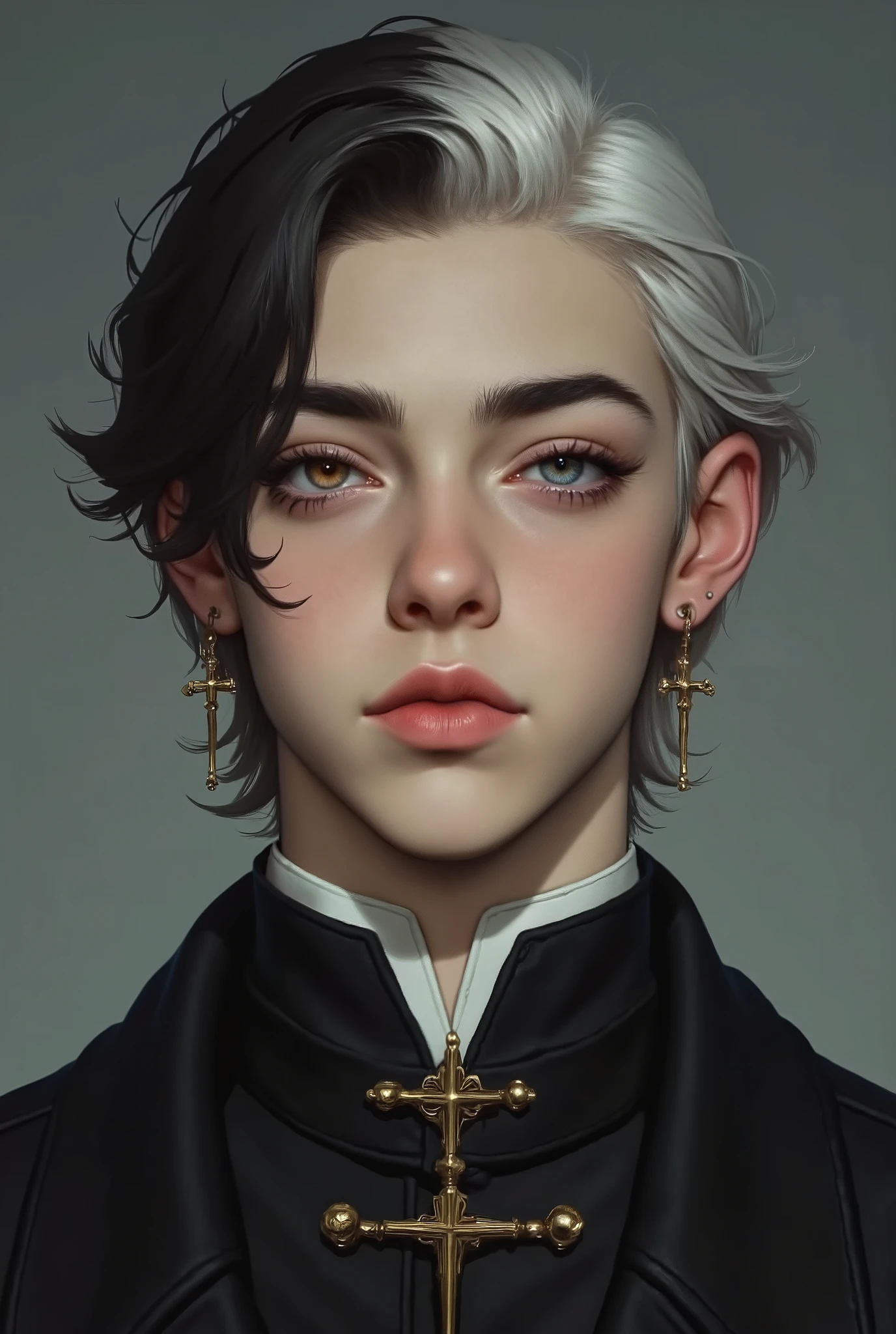 (don't modify the face) Put a full body in Ravenclaw Hogwarts uniform on that face (slim build)