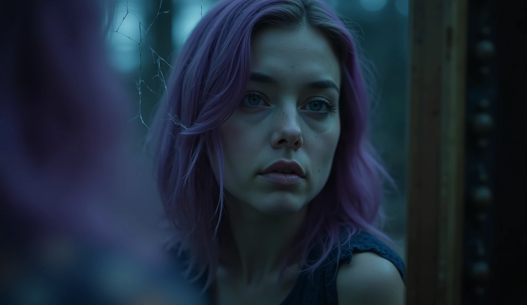 ((best quality)), ((masterpiece)), (detailed), goth, graveyard, girl, sad, cute, bright pink hair, dark , fantasy, blood, haunted
