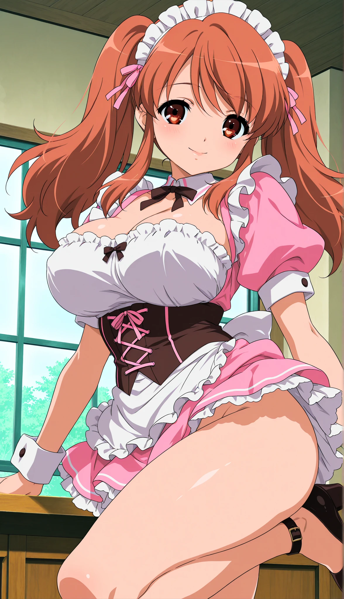 mastute piece,Best Quality,insanely detailed,8k cg,nsfw,
shoot upper body,(body in front:1.1),
1girl,standing,looking at viewer,Proudly、(upright:1.3),(Pink ta Fashion、bare breasts:1.4,bare panties:1.4),
break,blush,shy,(trembling:1.2),break,(Yellow Hair),(large breasts),Short:1.2、(open mouth:0.9),(room),