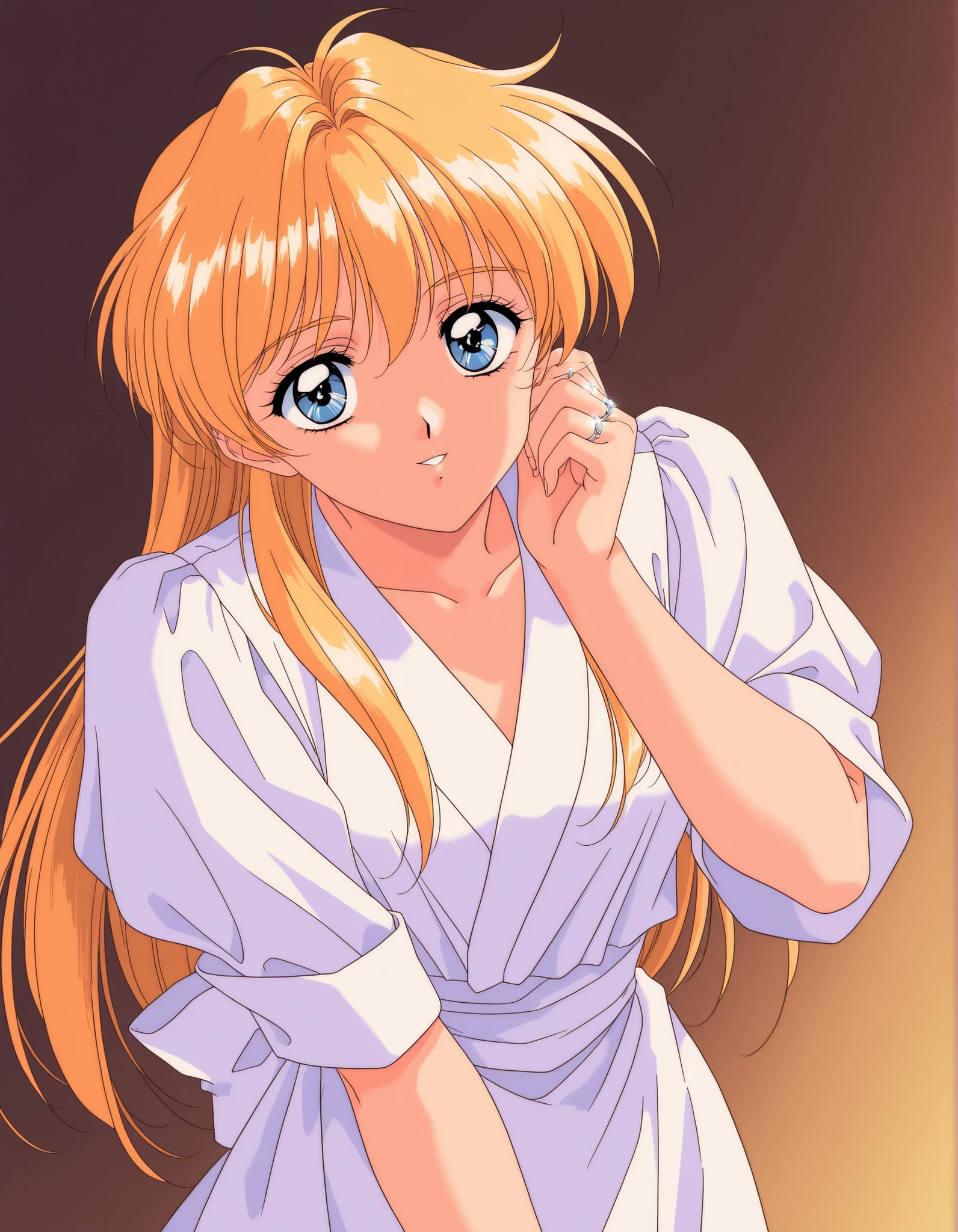 General,highres, ultra-detailed,very aesthetic,best quality, hifumi togo, 1990s (style), retro artstyle, game cg Style, leotardos gimnasia ritmica, ring de boxeo