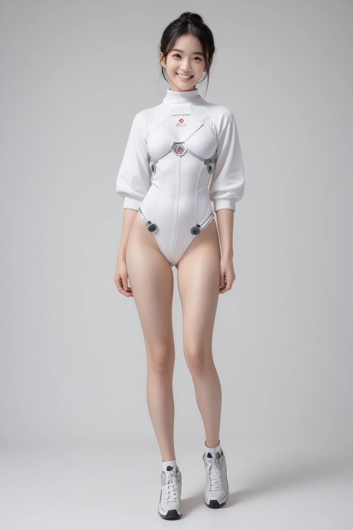 realistic,score_9, score_8_up, score_7_up,
ayanami rei, solo,full body,EVA combat suits, Gel coat,hands up,underboob