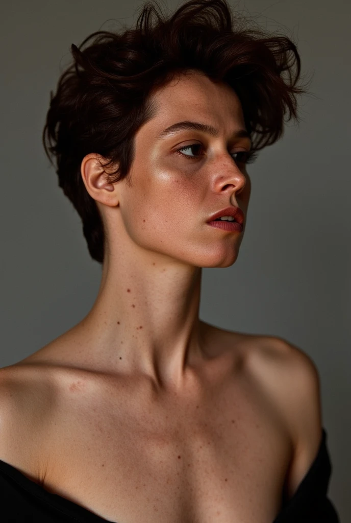 A mole on your chest could indicate a passionate or emotional nature. ( Create an image of this sentence )
