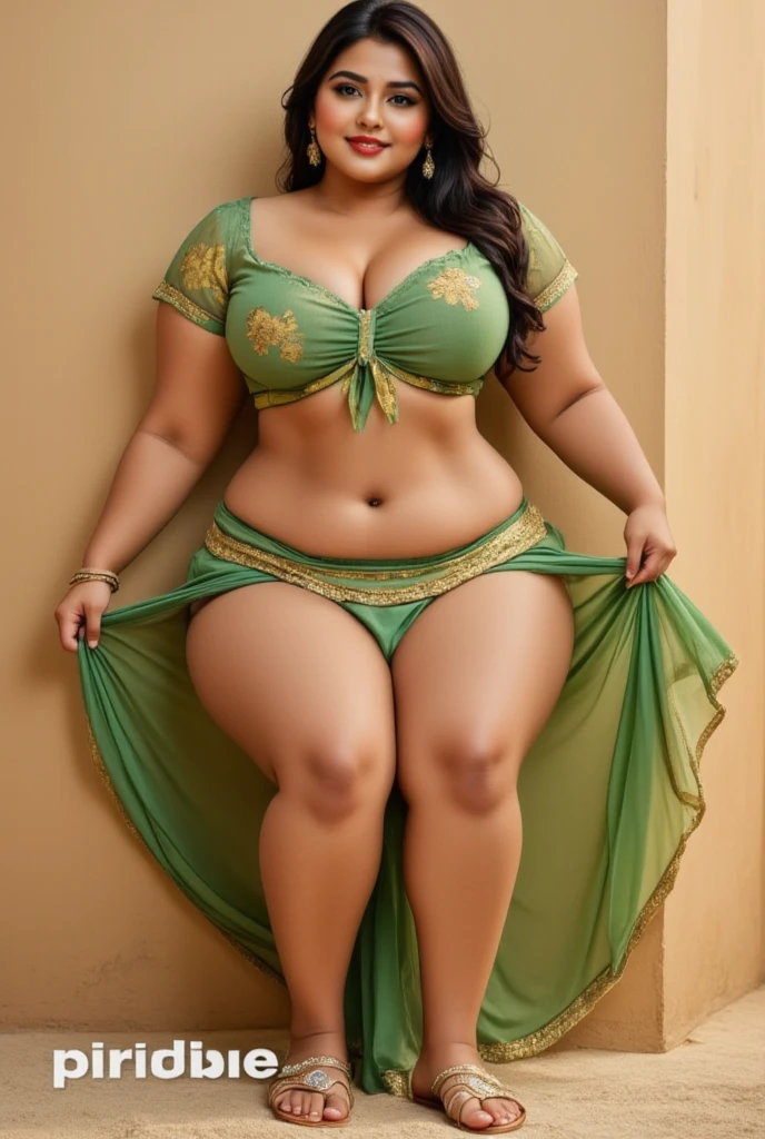 perfect face chubby child in saree wlop perfect full HDR body exposed midriff highleg loli flat chest curvy indian armpits bellydancer 8k chubby high res knees ankles , royal skimpy underwear, cleavage (shiny skin:1.7) depth of field (full body shot) (high heels) (bathroom) (angry)