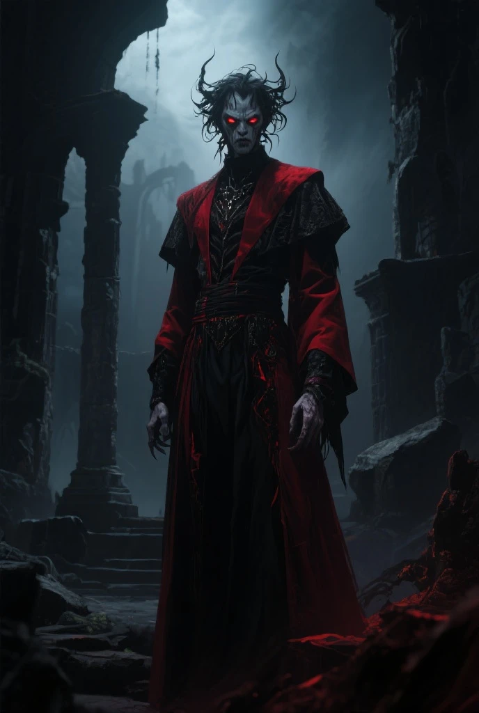 Description: Jack stands in front of the ancient altar, holding an old leather-bound book, its pages open, chanting ancient incantations. His forehead is covered in sweat, his eyes are determined but reveal a hint of fear. A chilling aura surrounds him as the spirit circles around him, its face twisted in a grotesque expression, emitting spine-chilling laughter. The spirit's eyes glow red, its body semi-transparent and constantly shifting. As Jack's chanting grows louder, the symbols on the altar start to emit a brilliant light, gradually drawing the spirit towards it, causing its body to twist and disappear.
Background: Ancient altar at the village center, surrounded by a darkened village, with lightning flashing across the sky. The atmosphere is filled with tension and a sense of impending doom.
Character: Jack, in his 30s, short hair, medium build, wearing a dark outdoor jacket, a camera on his shoulder, with a determined but slightly fearful expression, sweat covering his forehead. The spirit, with a grotesque face, glowing red eyes, a semi-transparent, constantly shifting body, emitting spine-chilling laughter. 16:9
