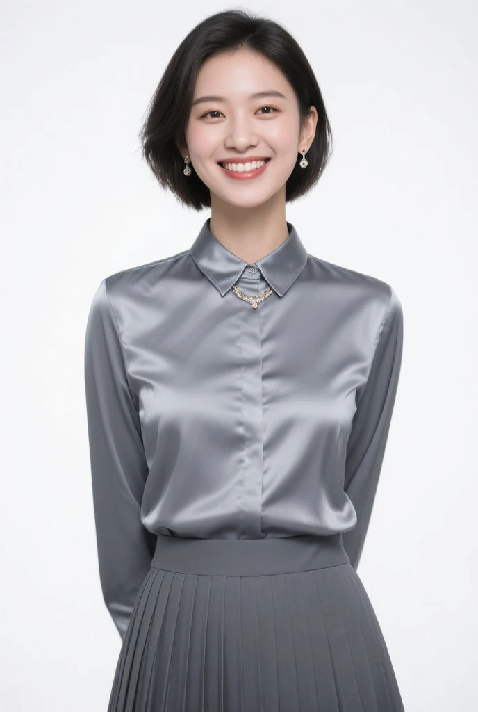 （RAW Photos：1.2）、 (Realistic:1.4),（D cup breasts）,Thick legs、alone、(silk_blouse:1.5),(Pencil Skirt:1.4),(Pearl_Earrings:1.3),Jewelry Necklace Short Hair,black eye、（Dimly lit hotel room：1.8）、（Looking at the audience：1.2）、Beautiful Japanese Woman, Very detailed,High resolution, Very detailed,highest quality,Consciousness upward,Unified,8k wallpaper,masterpiece,highest quality,1 female,alone,rich,Whole Body Ezbian,（A kind smile：1.5）