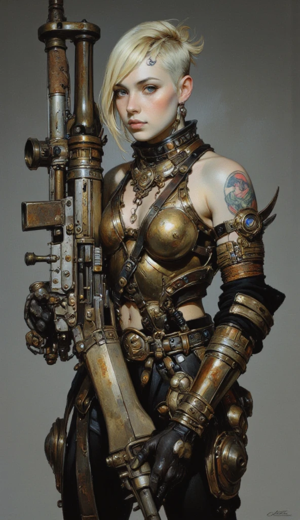 A highly detailed and realistic skull girl,( Anya. Taylor Joy) cyberpunk character, mad max furiosa, one hand robot, cyborg arm, orange hair, dramatic metal heavy rock theme, best quality, 8k, hyperrealistic, photorealistic, extreme detailed painting, studio lighting, vivid colors, dark moody atmosphere, cinematic, dramatic pose, intricate mechanical details, glowing energy effects, intense gritty textures, seamless integration of organic and inorganic elements. Wearing the used clothes of a wastelander. Background: An apocalyptic wasteland. Dusty and depressing.