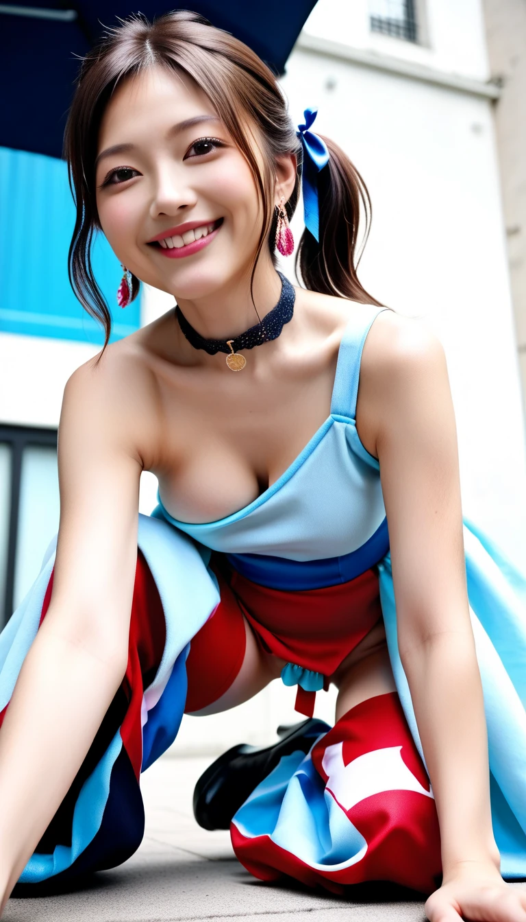 Asian,(Make your face precise),(super high quality),Pose that shows off your armpits,(Pose that shows off your armpits),(pink hair),(blue eyes),(plump lips),(sleeveless),whole body,(body suit),gloves,(pink costume),8K,(realistic),complex and detailed,(idol sculpture),(embroidery),(transparent),
