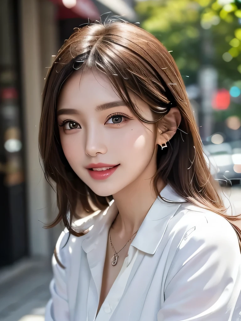 above the knee shot, , (highest quality:1.4), 32k resolution, (Realistic:1.5), (Ultra-realistic:1.5), High resolution UHD, (masterpiece:1.2), (Improvement of quality:1.4), 1 lady, Supermodel, 16 years old, Face Light, Smooth lighting, Japanese women, 0-year-old, Beautiful woman, action, gravure, sexy, A light smile, ((Pink business shirt:1.37)), Perfect Anatomy, Very detailed, (Dark eyes), Symmetrical eyes, Thin lashes, Sharpen your eyebrows, Natural Makeup, [Pink color lipstick], ((A great eye for quality:1.2)), (tired, Sleepy and satisfied:0.0), (Beautiful Lips:1.33), (Great nose:1.2), (Flat Chest), (Slim lower body), Shiny brown hair, Let your bangs hang long, (natural wave hair:1.21), ((Photorealistic)), ((Sharp Focus)), (Highest Resolution), ((The most ridiculous quality)), Fine texture of the collarbone, (Ultra-high resolution:1.6), (Realistic:1.6), Movie Lighting
