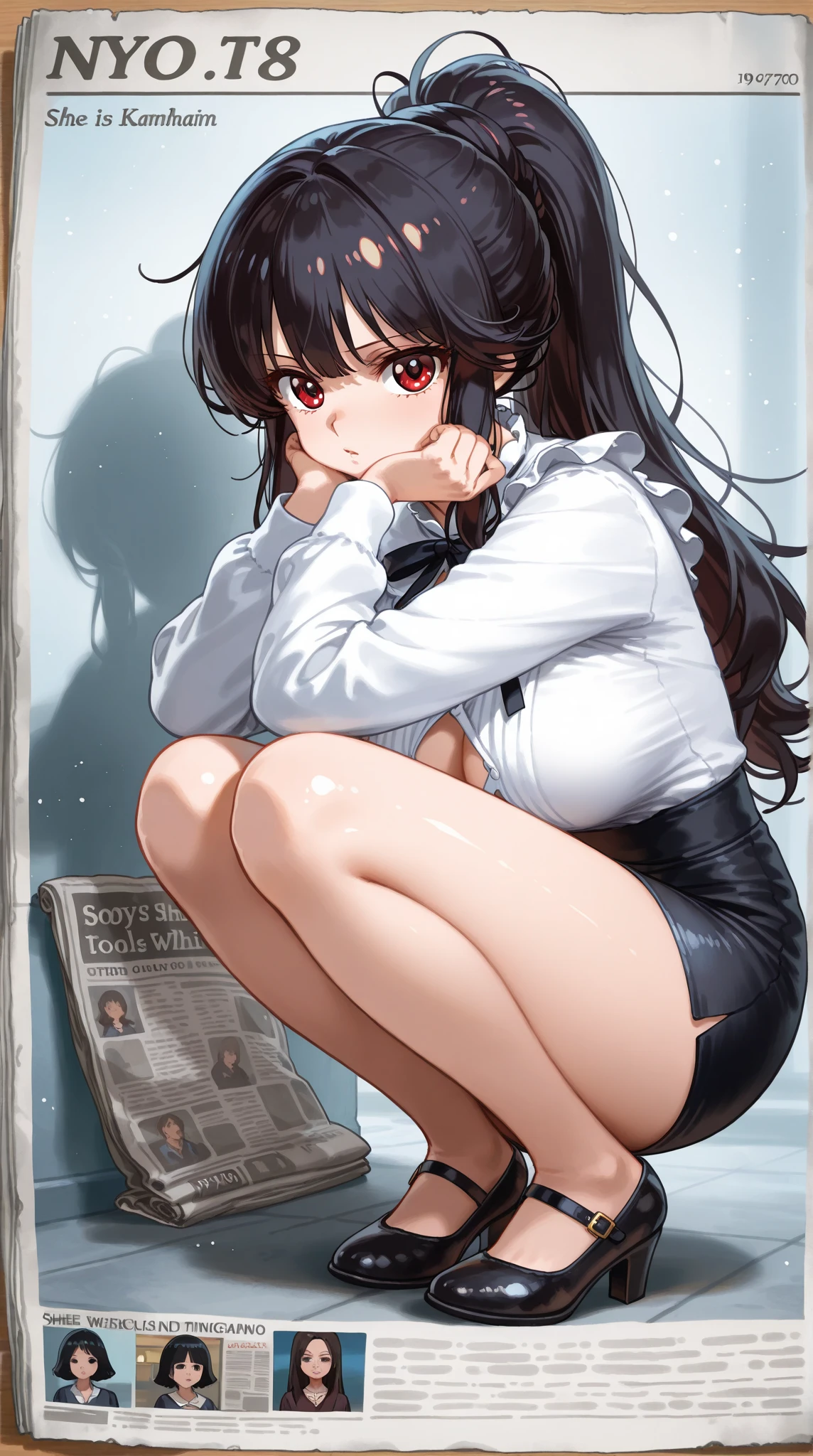 Very detailed CG Unity 8K 壁紙),(masterpiece), (Highest quality), (Very detailed), (Best illustrations),(Best Shadow)、1boy 1girl after_fellatio age_difference ass black_hair brown_eyes censored clothes_lift cum cum_on_hair cup duck_hair_ornament facial from_behind gao_(gaolukchup) hand_on_another's_head hetero highres implied_after_fellatio jewelry loogchoob_(gaolukchup) looking_back lying mosaic_censoring on_stomach open_mouth original pussy ring short_ponytail skirt skirt_lift tongue tongue_out watch wristwatch