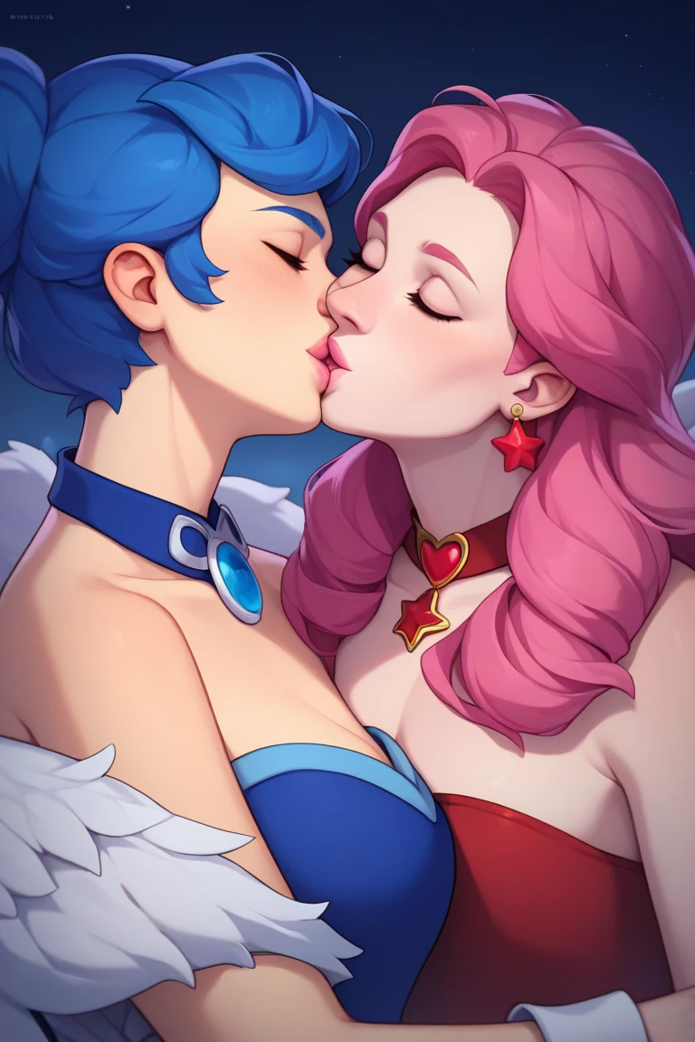 score_9, score_8_up, score_7_up,perfect face, detailed eyes, breast grab,1girl, zoe, (heterochromia), multi-coloured long hair, league of legends, Medium Shot