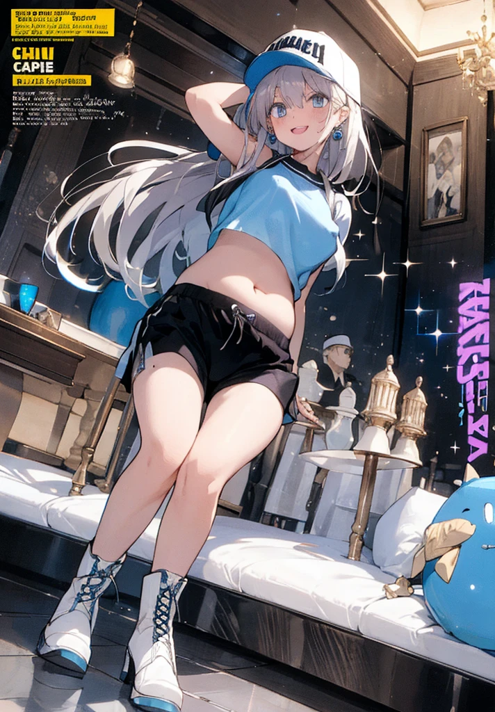 a girl、no shoes,(((((((((Mechanical prosthetics))))))))),silver wolf,cyberpunk,earphone,double tail,Shy,blush、masterpiece、Top image quality、top quality,animal ears,yellow hair,(Black stockings or white stockings )、exquisite eyes、beautiful girl、plump cheeks、ribbon、kawaii、Change、leg rings,take off shoulders,Navel exposed,((cute big breasts)),swimsuit,hairpin,Bangs,Stretch your body,Raise your hands above your head,armpit,close your eyes,Blushed,open mouth,Sweaty,The whole body is soaked,hand mortgage loan,Vaginal opening,do the splits,legs apart,cleavage,Walnut,nacida,ghost,plant,Grapefruit,Care for students,Sticking out tongue,being molested,abuse,tears,Lying in bed, alone, rich and colorful, blue eyes, cyberpunk, city View, moon background, peace sign, earrings, white hair, have, neon lights, beautiful lights, Character focus, CG illustration, broken to pieces, white jacket, 8K resolution, Very detailed, anatomically correct, number, concept art, Clear picture,