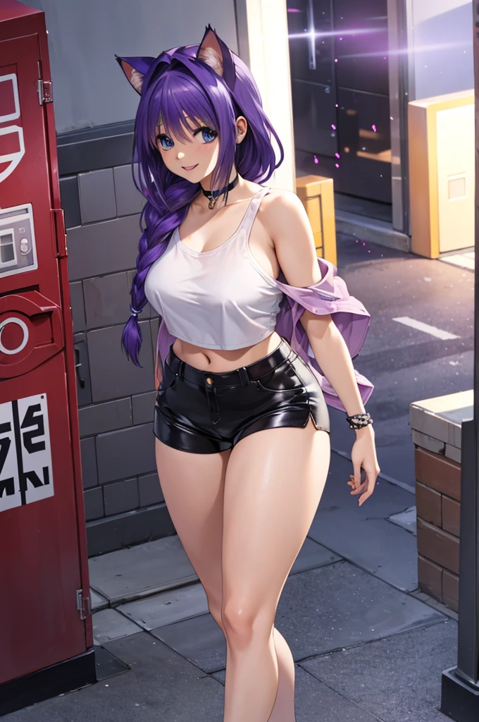 there is a woman standing in front of a gate with a cell phone, 30-year-old woman from cuba, skinny waist and thick hips, good hips and long legs, thick legs, violet myers, sexy girl wearing shorts, karla ortiz, thick thighs, the extremely hot and sexy, beautiful angle, taken in the early 2020s, side pose