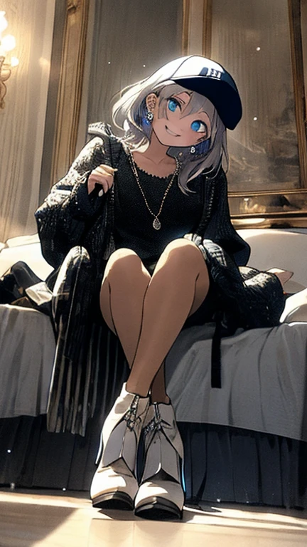 masterpiece,best quality,super detailed,ultra detailed,extreme detailed,extremely detailed,ultimate detailed,hyper detailed,beautiful eyes,beautiful hair,beautiful face,beautiful skin,dutch angle,perfect anatomy,full body,(1girl:1.2),
huge breasts,<lora:add_detail:0.8>,witch,white footwear,boots,bow,layered dress,wide sleeves,long sleeves,thighs,hood_with_cat_ears,smile,kind_smile,naughty_face,seductive_smile,fangs,indoors,