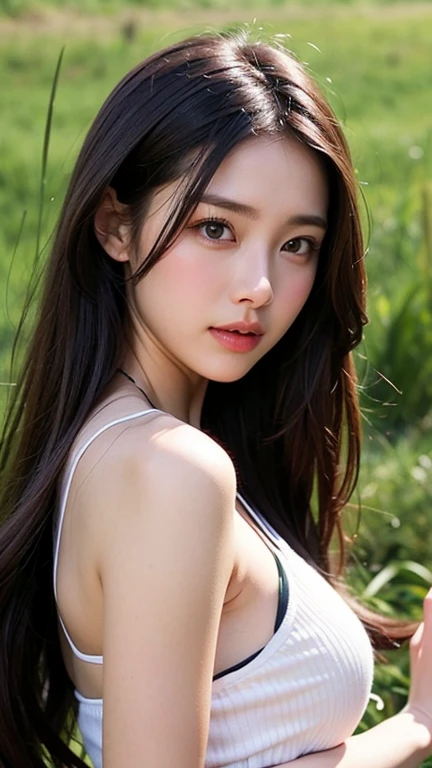 Araffe woman, beautiful,ponytail, long hairลอยปลิวขึ้น,black eyes, ผู้หญิงlong hairชาวเอเชียตะวันออกเฉียงใต้ที่มีใบหน้ากลม, Large chest measures 38 inches., Warm light, morning sun, long hair,black eyes,abdominal muscles, The body is beautiful and strong., rounded chest, (digital painting, HDR, high contrast), 3-D, 8K, 45,000,000 pixcls,Asian girl, Gorgeous Chinese model, Japanese model, beautiful asian woman, Japanese goddess, Very beautiful girl., beautiful young woman, very beautiful woman, Attractive and beautiful, sexy girl, Asian girl, beautiful female model, jaw-dropping beauty, ใบหน้าและร่างกายที่น่าดึงดูดarafed woman in a red uniform posing for a picture, red uniform, Wearing a red captain's uniform, young woman wearing uniform, Wearing a headmaster's uniform, JK uniform, Rin Tohsaka, wear restaurant uniform rr, wear red dress, red shirt, Wear a red formal dress, pilot suit, red dominating, cool red shirt, wearing red shirt