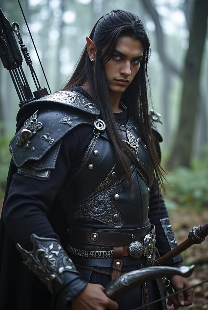 Male character with big hair and sword