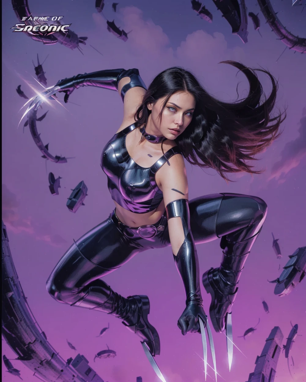 Gorgeous Rogue (X-men), pretty face, pretty features, lovely pose, alluring, , pretty scene, beautiful pose, intricaly detailed, masterpiece, Royo, mysterious, Hyperrealistic, splash art, concept art, mid shot, intricately detailed, color depth, dramatic, full body, side light, colorful background