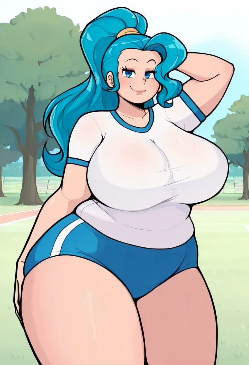 (10 trillion High Quality)) (( perfect autonomy 8k)) Masterpiece, Coco Pommel, solo girl, naked, big breasts, thick body, pubic hair, big Feet, biggest Feet ever, Coco Pommel Equestria girls, full body, Standing, at the park, Coco Pommel, cuerpo completo, high resolusion