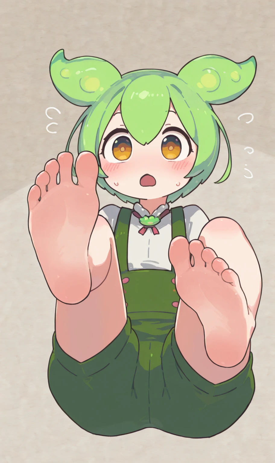 score_9, score_8_up, score_7_up, BREAK source_anime,masterpiece, best quality, highly detailed,absurdres, anime,highres,8k, shadow,uncensored, indoors, simple background, home, full body, sitting, feet, soles, toes, foot focus, 1girl, zundalora