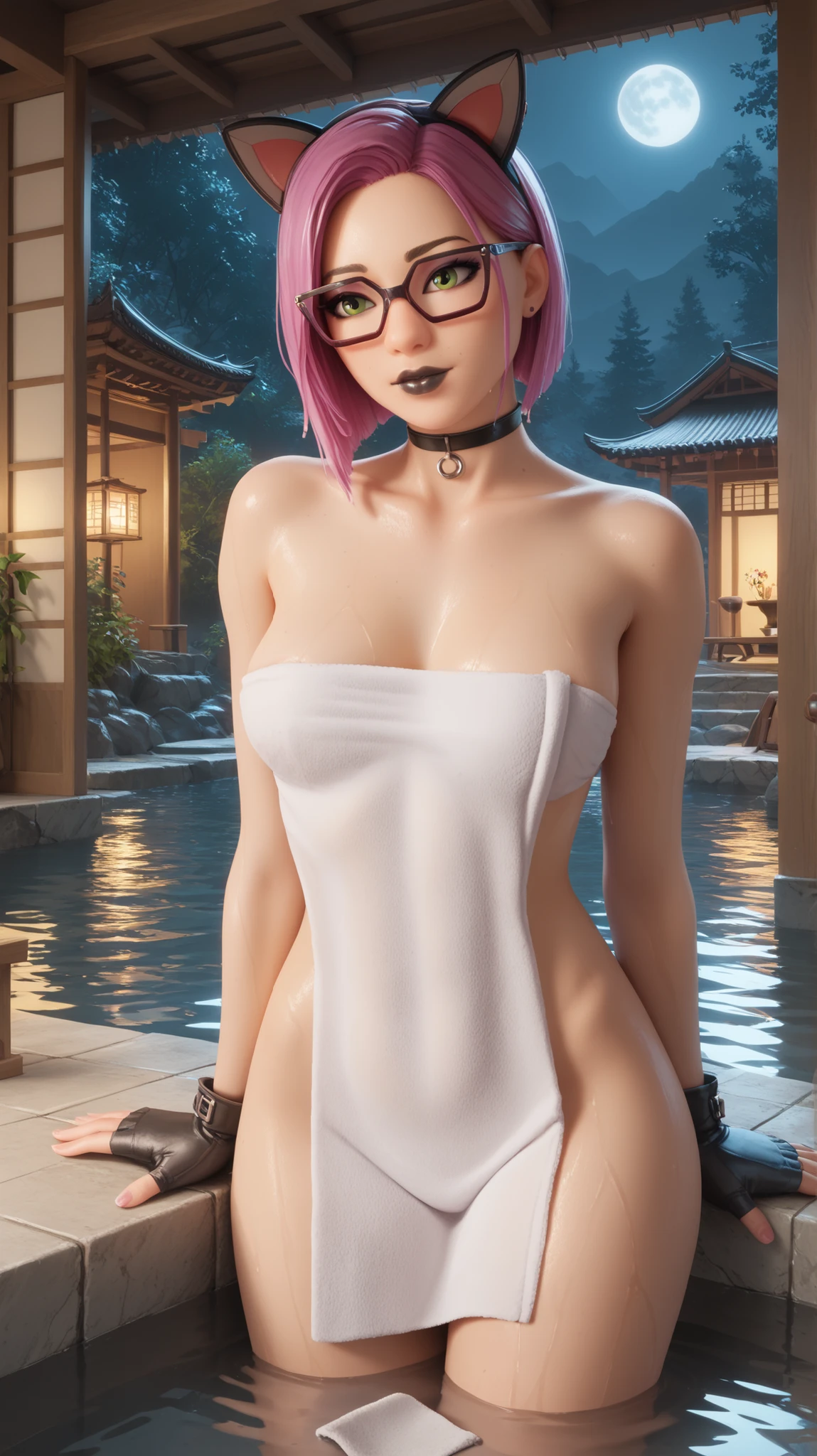 ((medium breasts, cute girl, small head, multicolored bright hair)), daylight, sunshine, (sexy little belly: 1.1), (perfect body: 1.1) , (short hair: 1.5), bob haircut, glasses, collar, chain, full body shot, crowded streets, nude, naked, pink nipples, sweating, sweat, wet body (very detailed CG 8k wallpaper), (extremely delicate and beautiful), (masterpiece), (Best Quality: 1.0), (Ultra High Resolution: 1.0), Beautiful Lighting, Perfect Lightning, Realistic Shadows, [High Resolution], Detailed Skin, Super Delicate body, photoshoot pose, dynamic pose