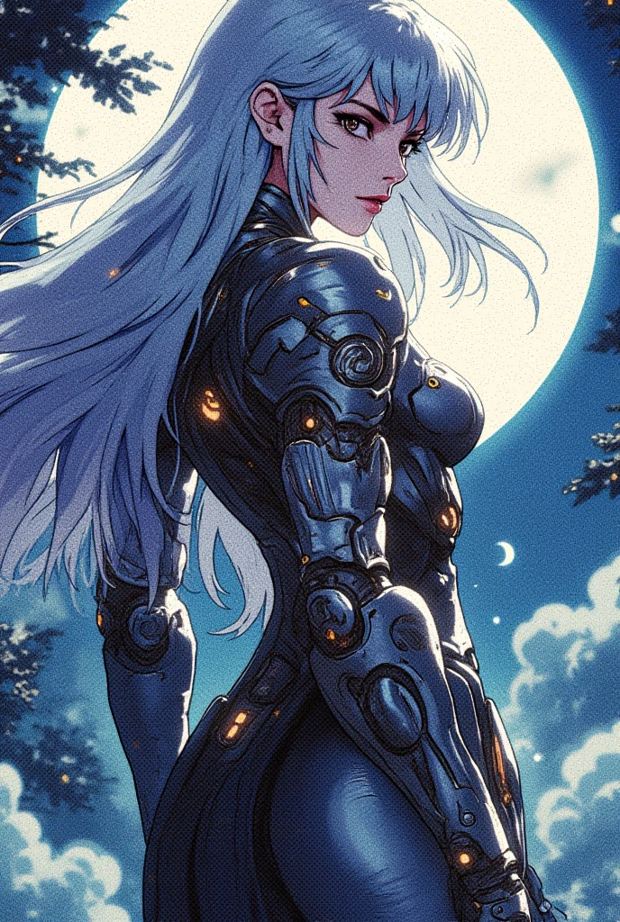 (((best qualityer))), (((absurdness quality))), (((1girl))), Girl in combat gear in the middle of a war against cybernetic beings, short clothes, armed with futuristic revolvers, angry expression, warm colours, long hair with bangs, costume with geometric patterns and wear textures, gorgeous face, wind giving hair movement, in the background explosions, lightning and destruction, robotic fierce enemies in dark blue colors