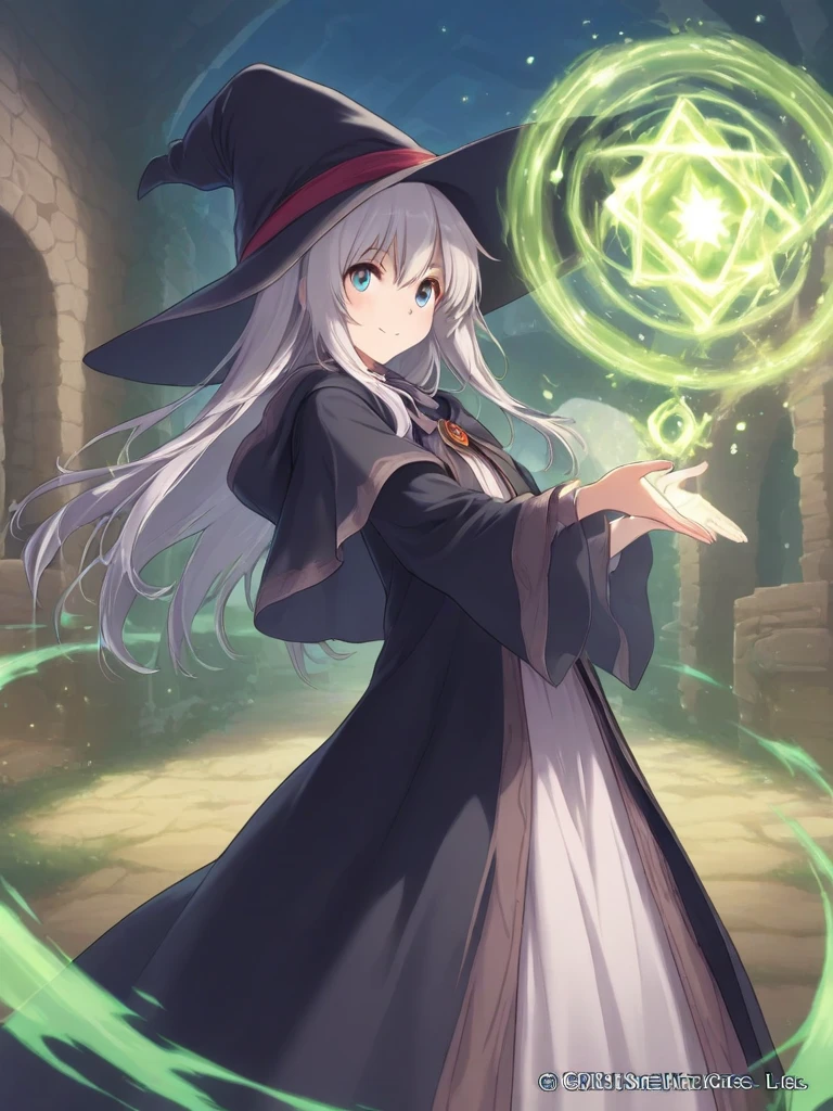 (masterpiece, best quality:1.2), 1girl, solo,wizard,spell magic