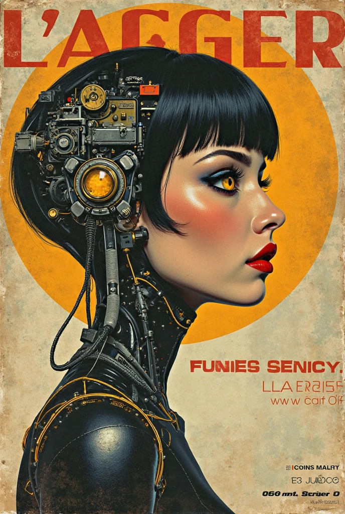 Design a striking magazine cover featuring a dynamic model in a vibrant, patterned jumpsuit that exudes confidence and energy. The title "Bold & Beautiful" is displayed prominently in bold, uppercase letters, with a gradient effect that transitions from fiery red to vibrant yellow. A sleek logo of the magazine is placed in the bottom-right corner, incorporating clean lines and a modern sans-serif font. The overall composition is created digitally, with a combination of illustration and graphic design techniques, resulting in a visually impactful cover.