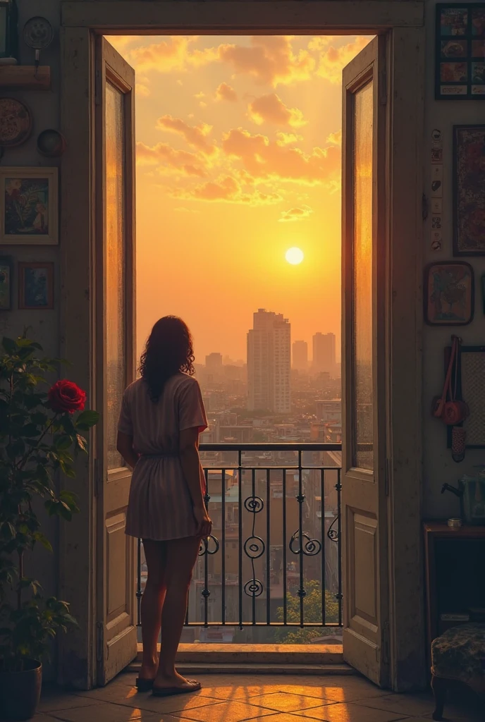 /imagine,sunrise,beautiful view,girl,