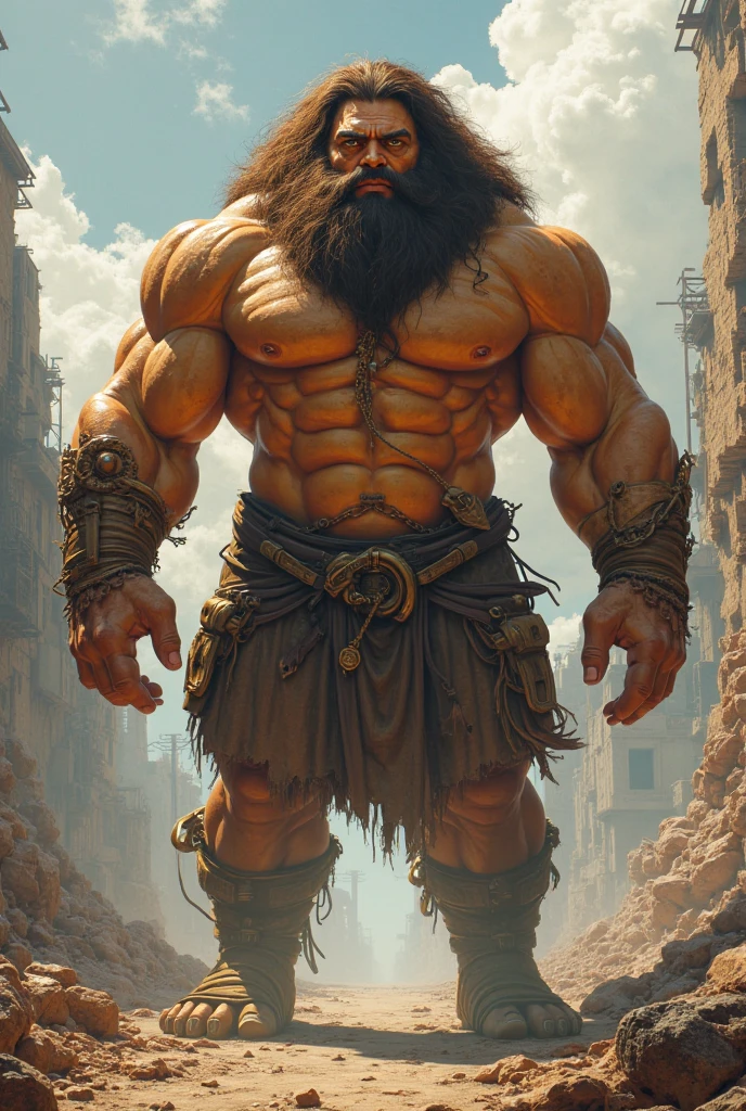 muscle、male、male、Strong、Thick arms、Thick Chest、Massive abdominal muscles、Minimal costumes、loincloth、Warrior、carpenter、blush、Sweat、Heavy breathing