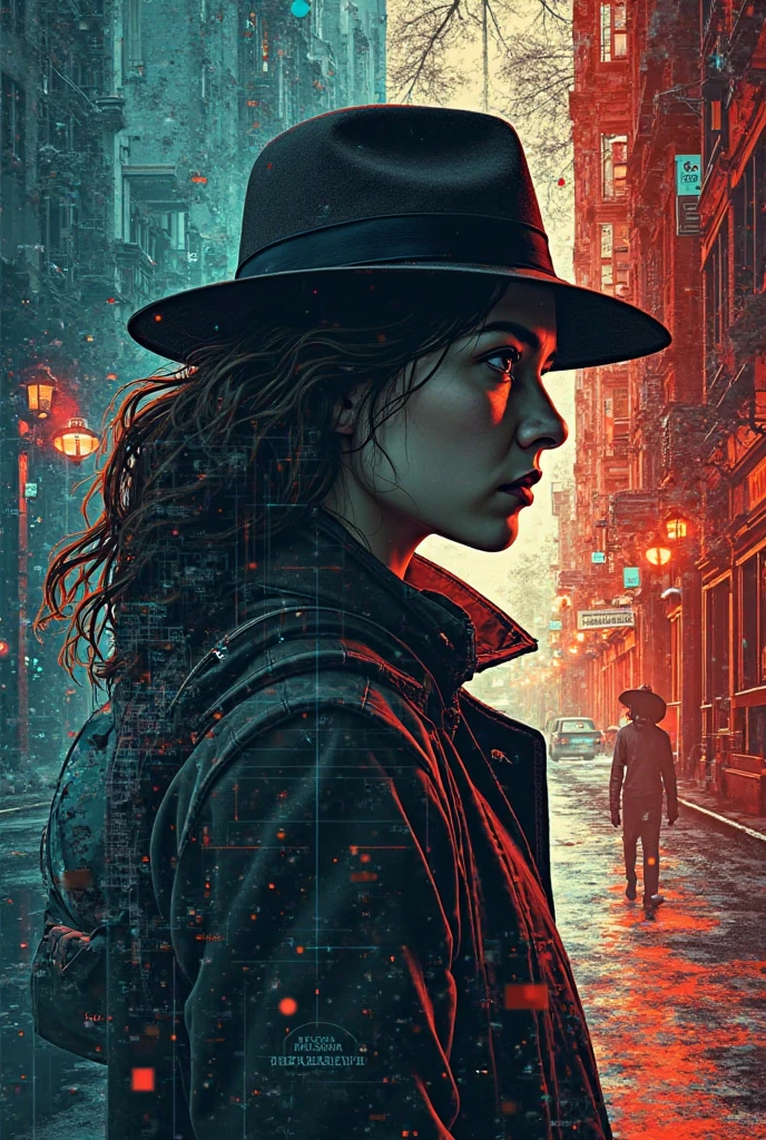 by Drew Struzan, rough+++, gritty, loose watercolor+ painting, paint splatter-, pencil sketch by Sparth+, a beautiful woman and a mysterious man in a city, global illumination, 80s movie poster, intricate, (complex in the background)+++, [nude++, low quality, saturated+, low resolution, bad quality, b&w, bad anatomy, bad photo, bad art, bad proportions, (mutated hands and fingers)+++, 3d, cartoon, (body hair)+, (leg hair+), anime, (facial hair)+, watermark, logo, clothes writing]