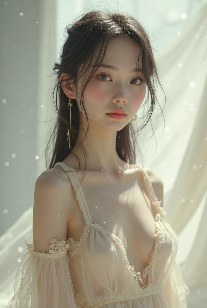 Highest quality, shape, Very detailed, In detail, High resolution, 8k wallpaper, Perfect dynamic composition, Beautiful details, (Strapless Cropped sheer TUBE TOP), (sheer Pencil Skirt),Random Hairstyles, Perfect Anatomy,Center of chest, Natural color lip, Random sexy poses,Woman with perfect body,devil, (Large Breasts:1.2), (Venus' Nipples:1.2)