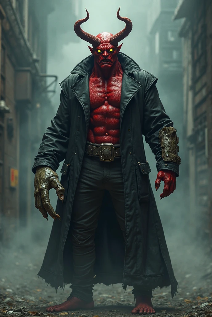 Jack Kesy  as Hellboy realistic as movie description