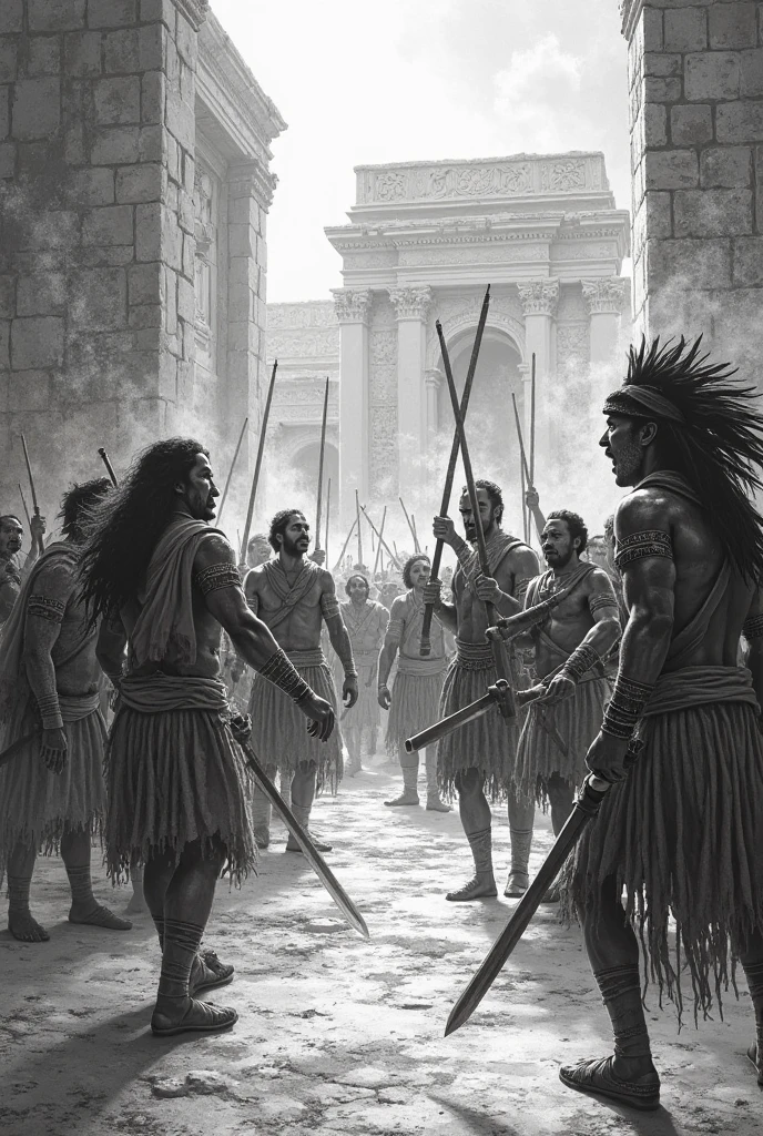drawix8 unfinished sketch ancient city slave market, a powerful warrior buys a young naked slave girl in the background detailed architecture details and a group of people watching, masterpiece masterpiece <lora:drawix8:1>