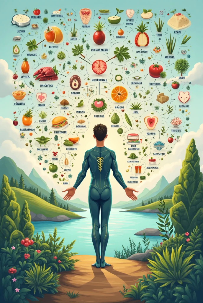Create an illustration/poster about the importance of the properties of organic compounds and inorganic compounds for health awareness purposes.