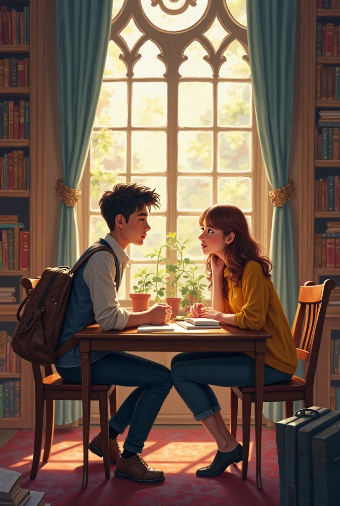 They sat beneath the flowers, the world hushed around them. In that small café, 