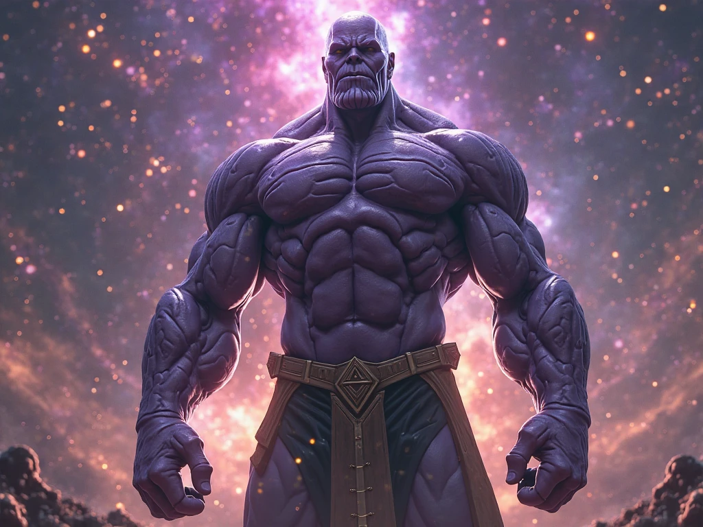 Thanos(Thanos)From the Moon of the Titans,bald-headed,Armageddon,Purple sweet potato,He is a member of the Eternal Watchers。Thanos' superpowers are unmatched,Know all the superhuman philosophies of the Eternal Race,This gave him strength that he could not surpass,Staying power,Resilience and agility。His skin was almost indestructible,Especially in the fight against the cold、thermography、eletric、radiating、veneno、Aging and disease times。Long before he was cursed by the goddess of death, whom he crushed, to become eternal, he could survive without eating anything and drinking water。Thanos' spirit is also nearly invincible,This makes him immune to most psychic attacks,At the same time, he can gather mana energy waves, or release plasma energy or cosmic energy through his eyes and hands